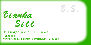 bianka sill business card